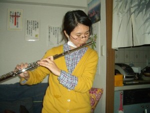 2月8日フルートを吹くさんび